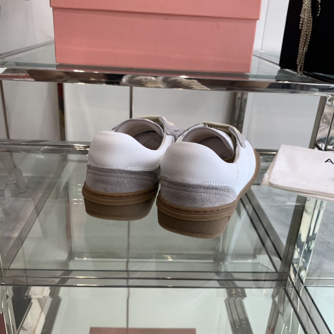 AcneStudios 2024ss New Stars Tetsu Recreational White Sneakers: Leather, Skin Collage Design. - 图片 7