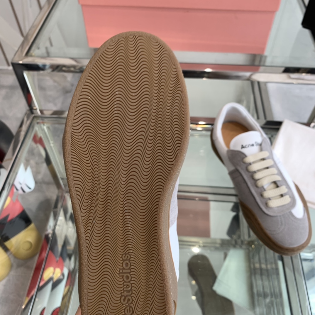 AcneStudios 2024ss New Stars Tetsu Recreational White Sneakers: Leather, Skin Collage Design. - 图片 9