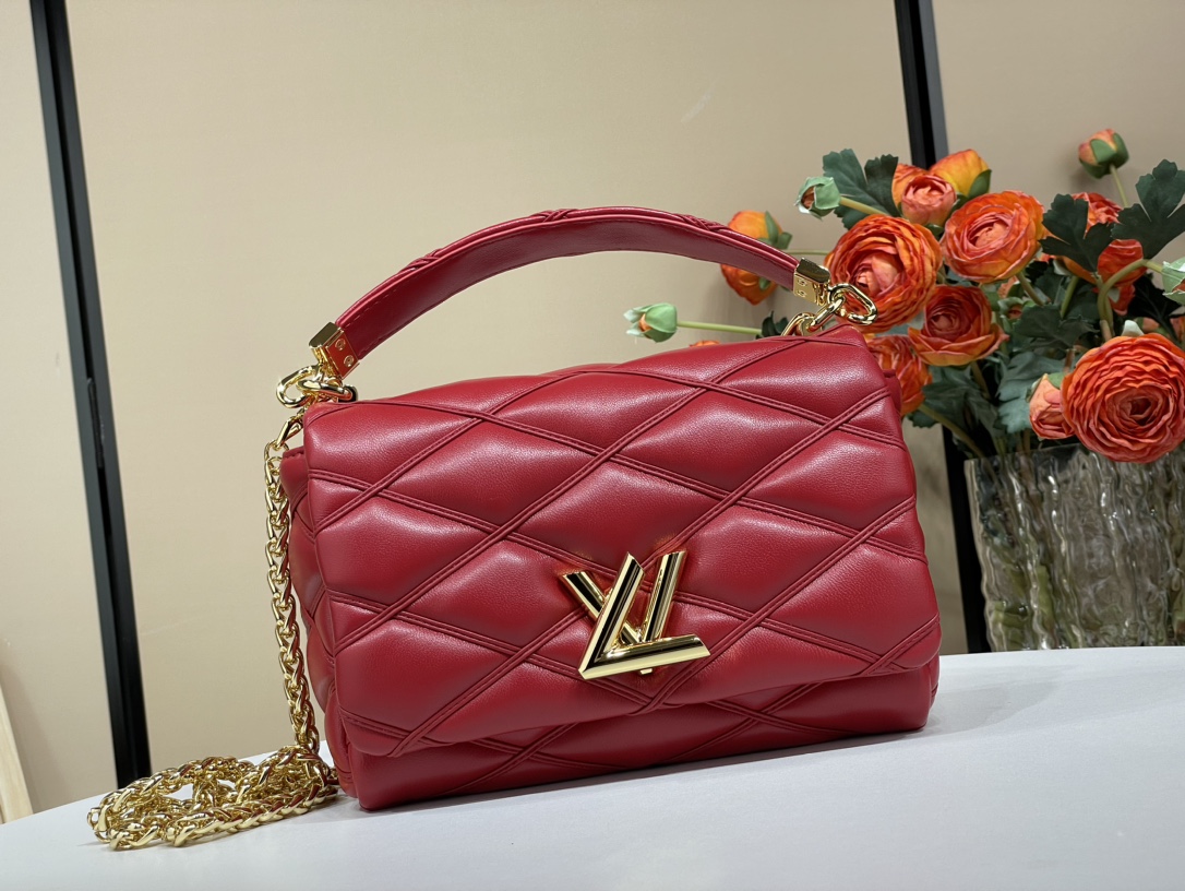Louis Vuitton Tassen handtassen Rood Schapenvacht LV Twist m25106