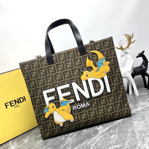 Fendi Roma Dragonite FF Motif Tote, 41cm - Playful Luxury for Everyday
