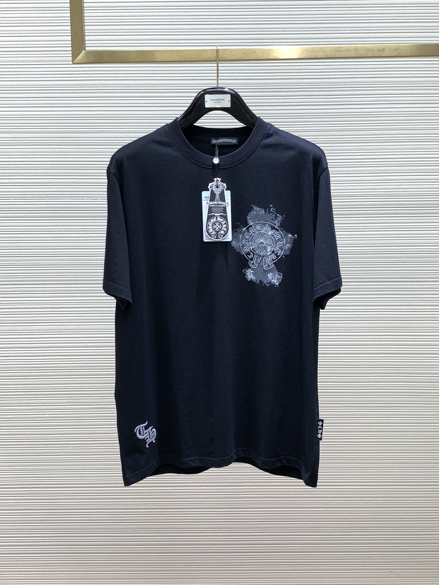 Chrome Hearts 1:1
 Clothing T-Shirt Embroidery Summer Collection Fashion Short Sleeve