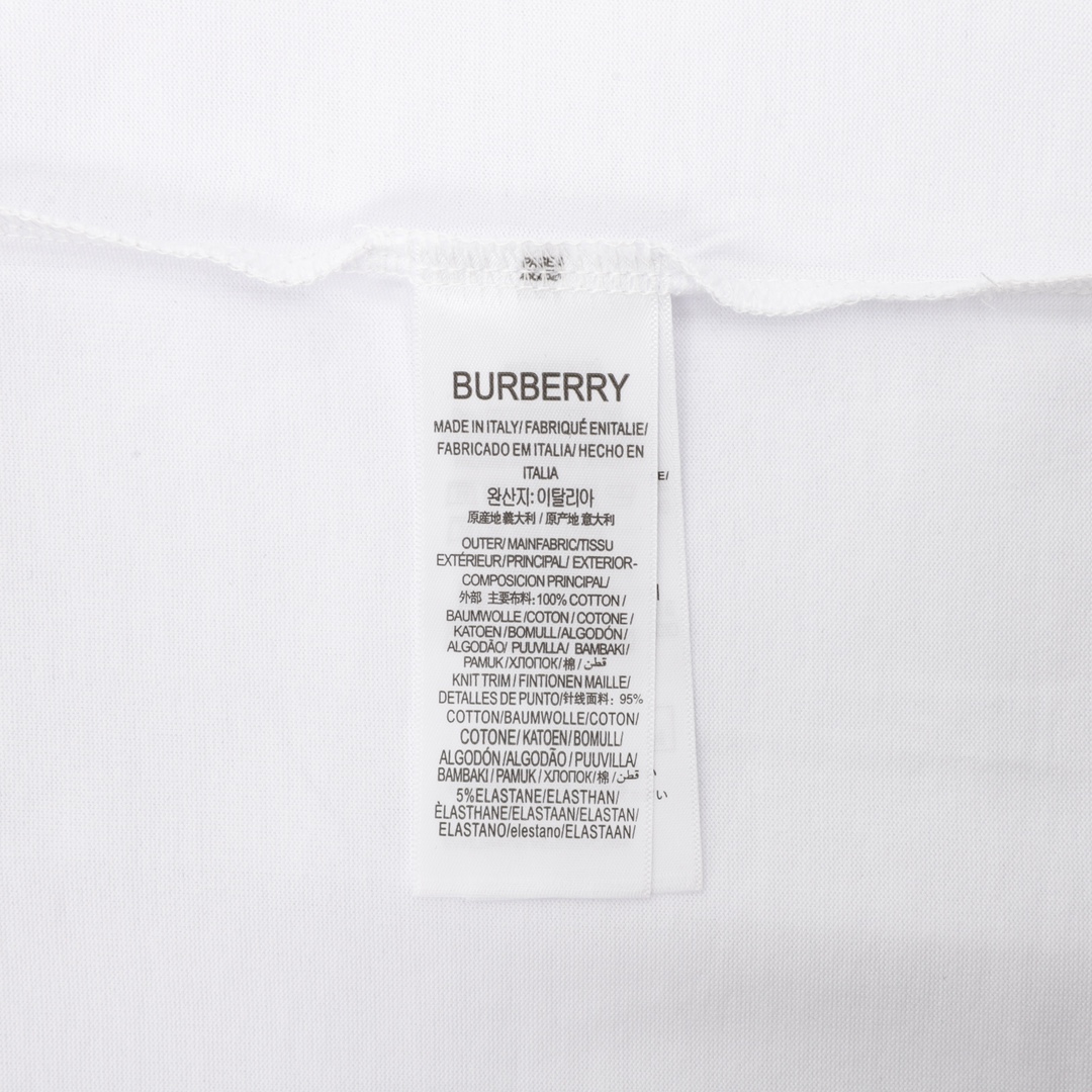 Burberry/巴宝莉 格纹拼接圆领短袖