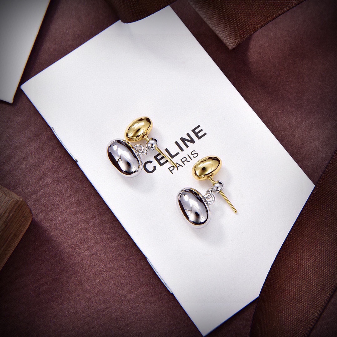 Best Replica New Style
 Celine Jewelry Earring Yellow Brass Fashion