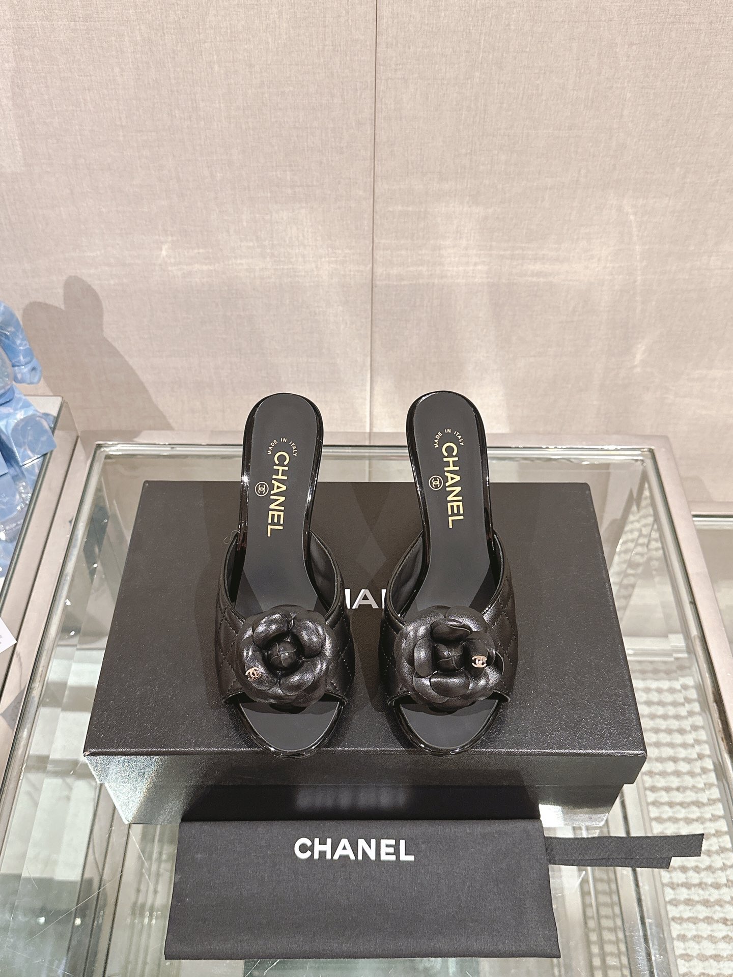 Haute qualité
 Chanel Chaussures Escarpins À Talons Hauts Pantoufles Couleur rose Genuine Leather Peau de mouton Collection printemps – été