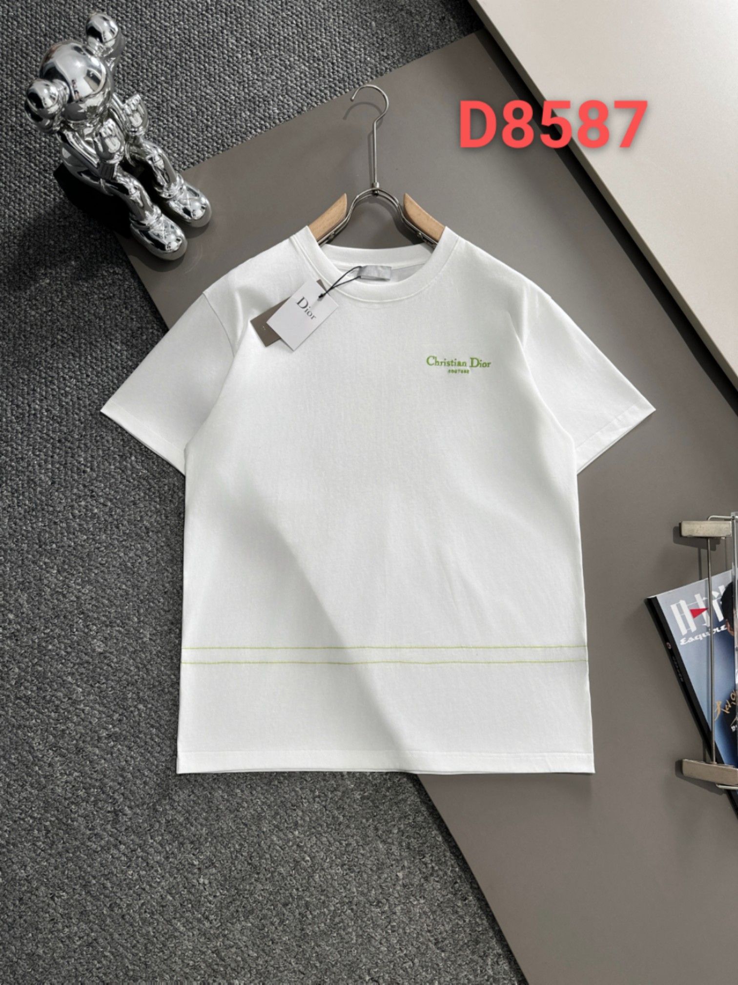 Dior Dior 24ss nueva versión alta de primavera y verano letras bordadas en el pecho y LOGO de mariposa bordado con 10,0…
