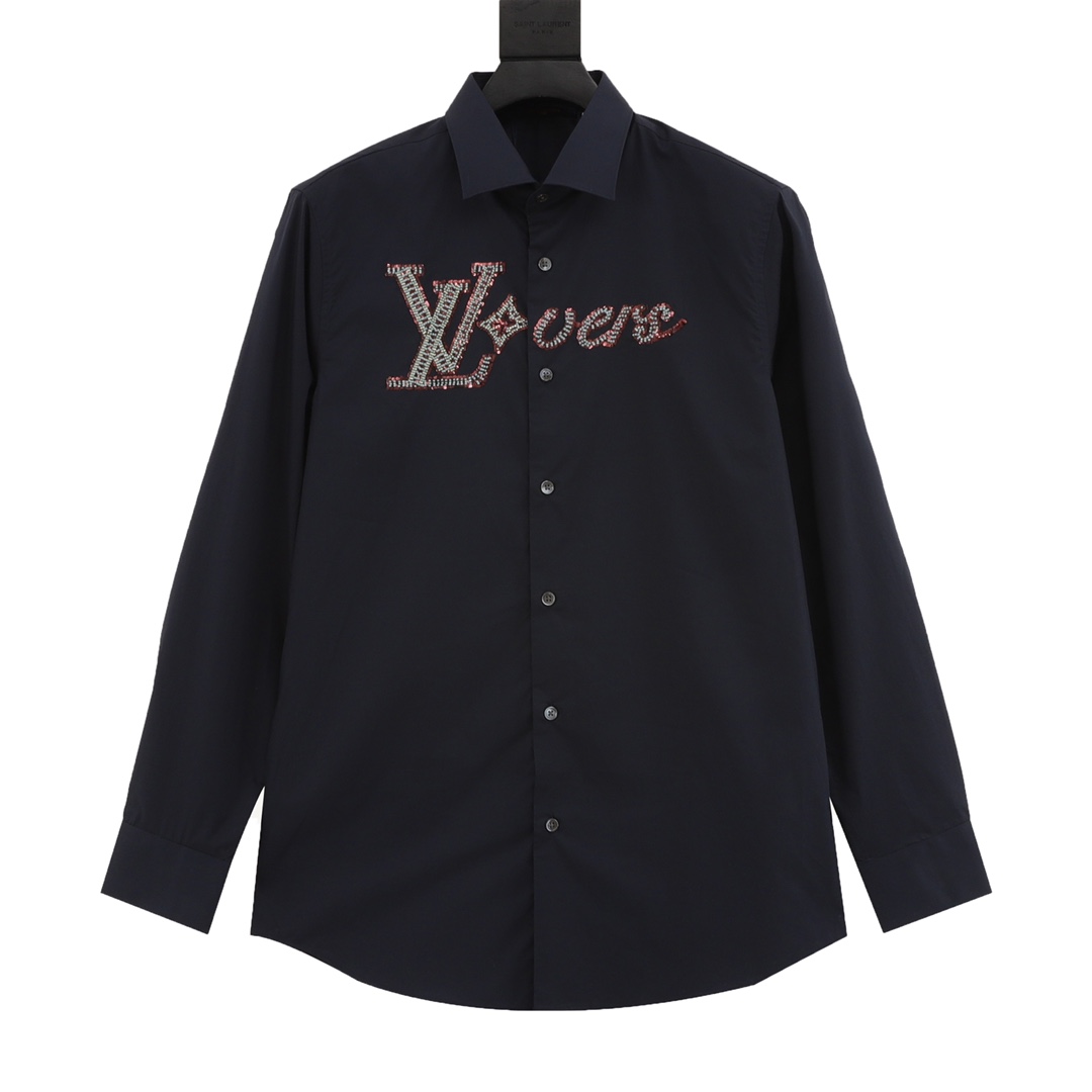 1:1 Replica Wholesale
 Louis Vuitton Clothing Shirts & Blouses Embroidery Long Sleeve