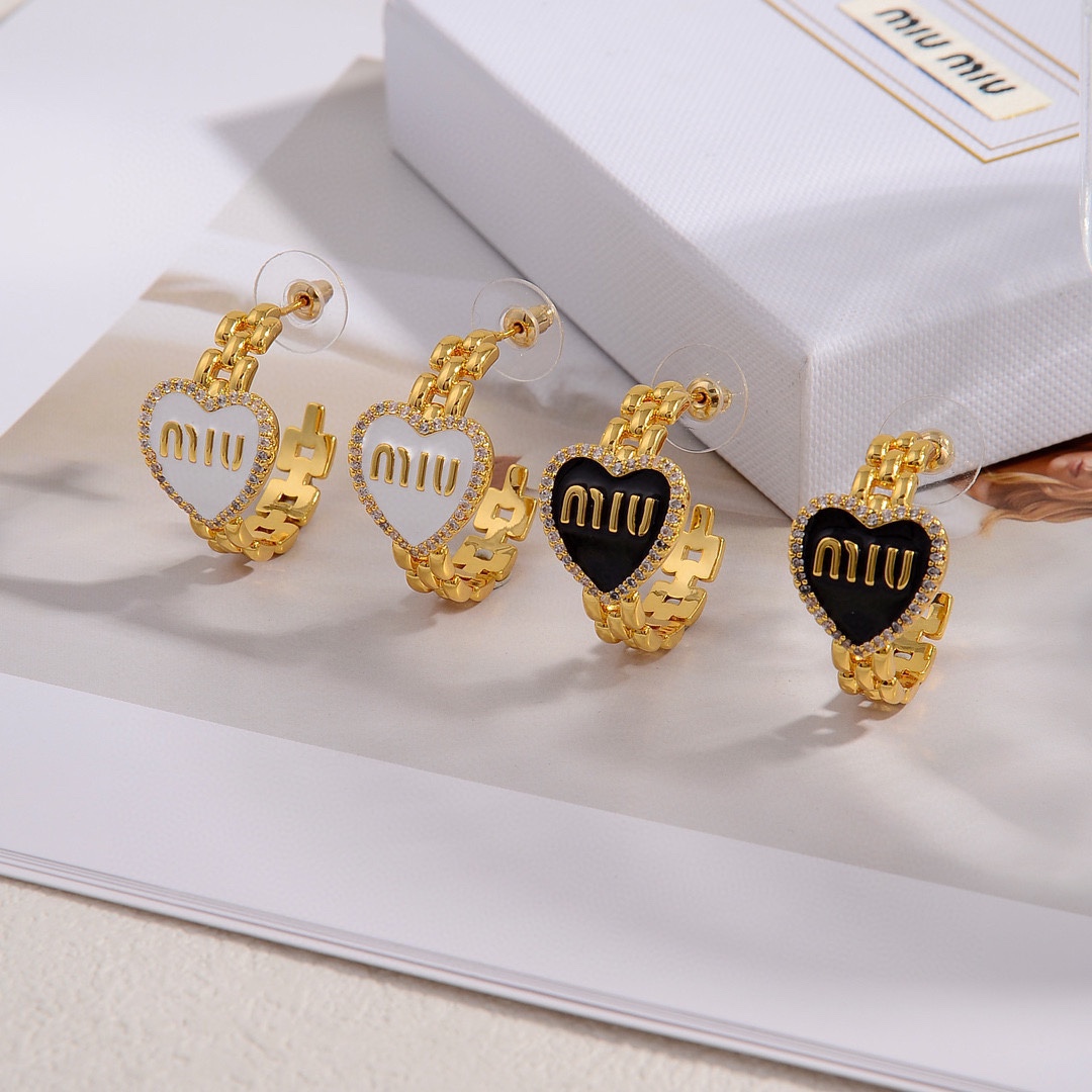 MiuMiu Jewelry Earring Yellow Brass Resin