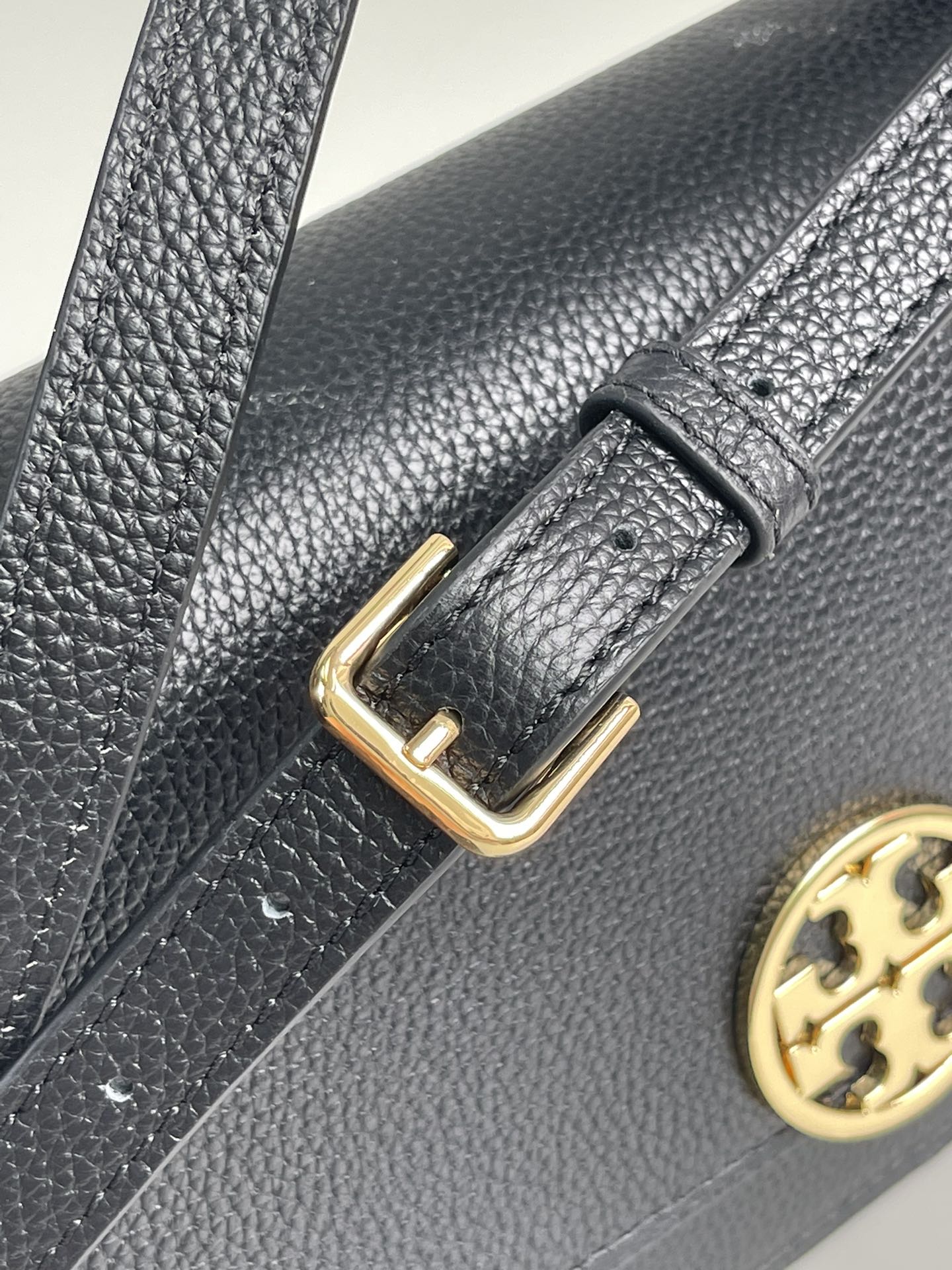 Tory Burch TB 款新版 Miller风琴包 翻盖荔枝纹牛皮单肩斜挎包 荔枝纹牛皮 皮质更耐用耐磨耐造
