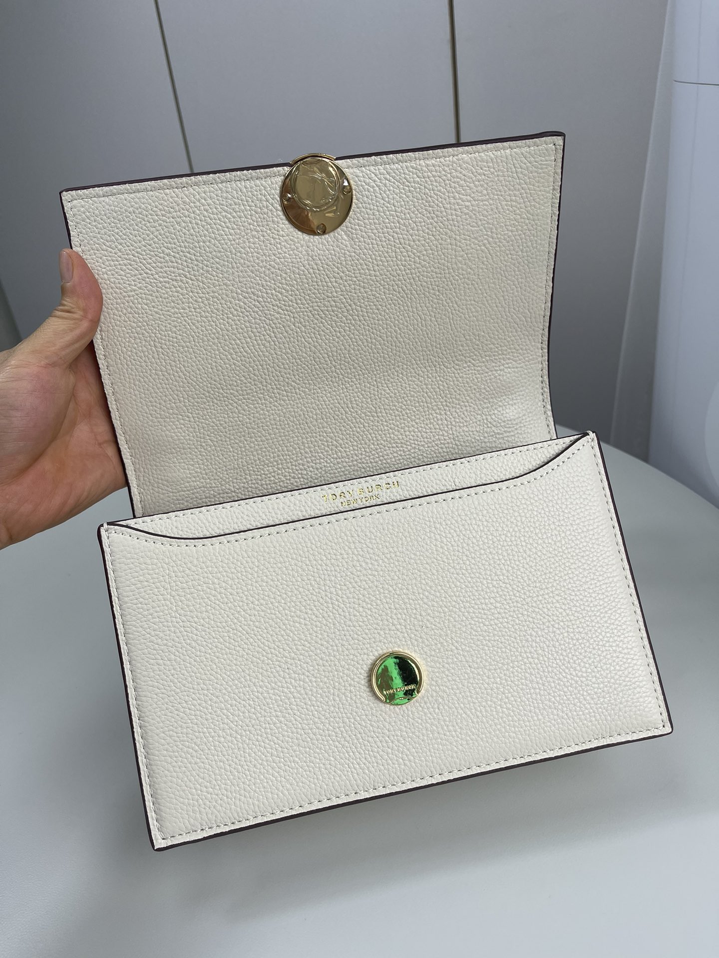 Tory Burch TB 款新版 Miller风琴包 翻盖荔枝纹牛皮单肩斜挎包 荔枝纹牛皮 皮质更耐用耐磨耐造