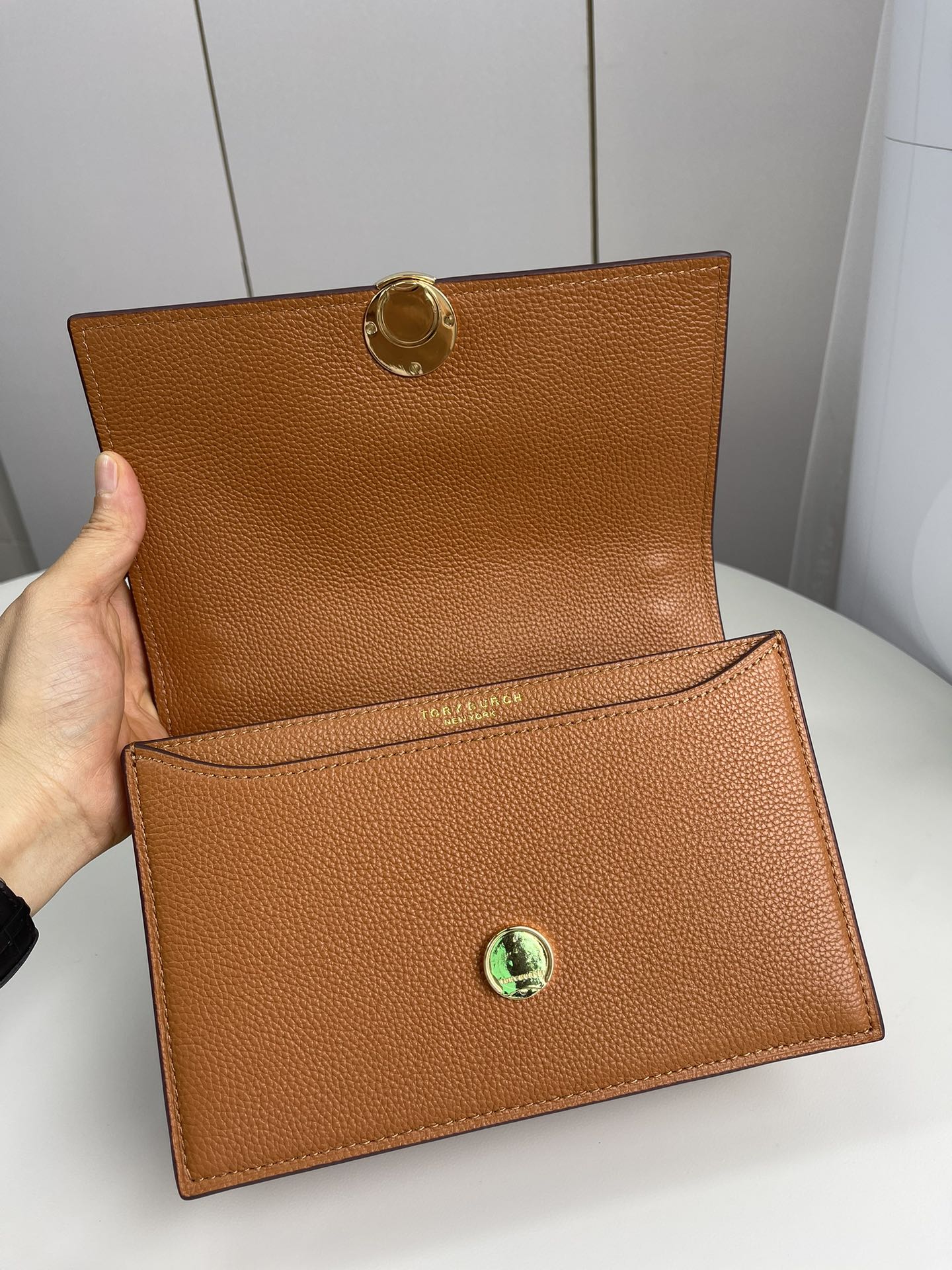 Tory Burch TB 款新版 Miller风琴包 翻盖荔枝纹牛皮单肩斜挎包 荔枝纹牛皮 皮质更耐用耐磨耐造