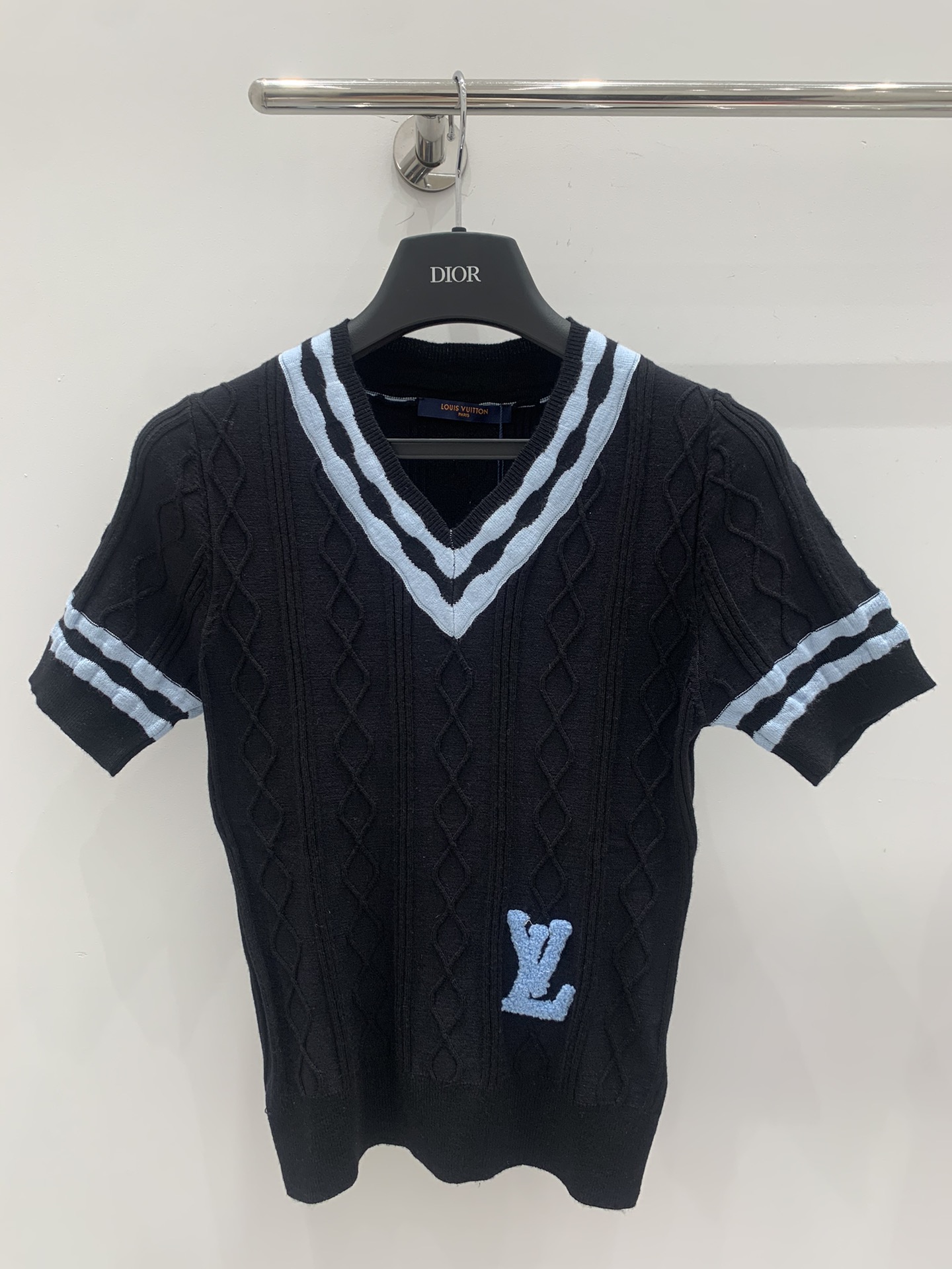Where To Buy The Best Replica
 Louis Vuitton Clothing T-Shirt Splicing Knitting Weave Spring/Summer Collection Short Sleeve