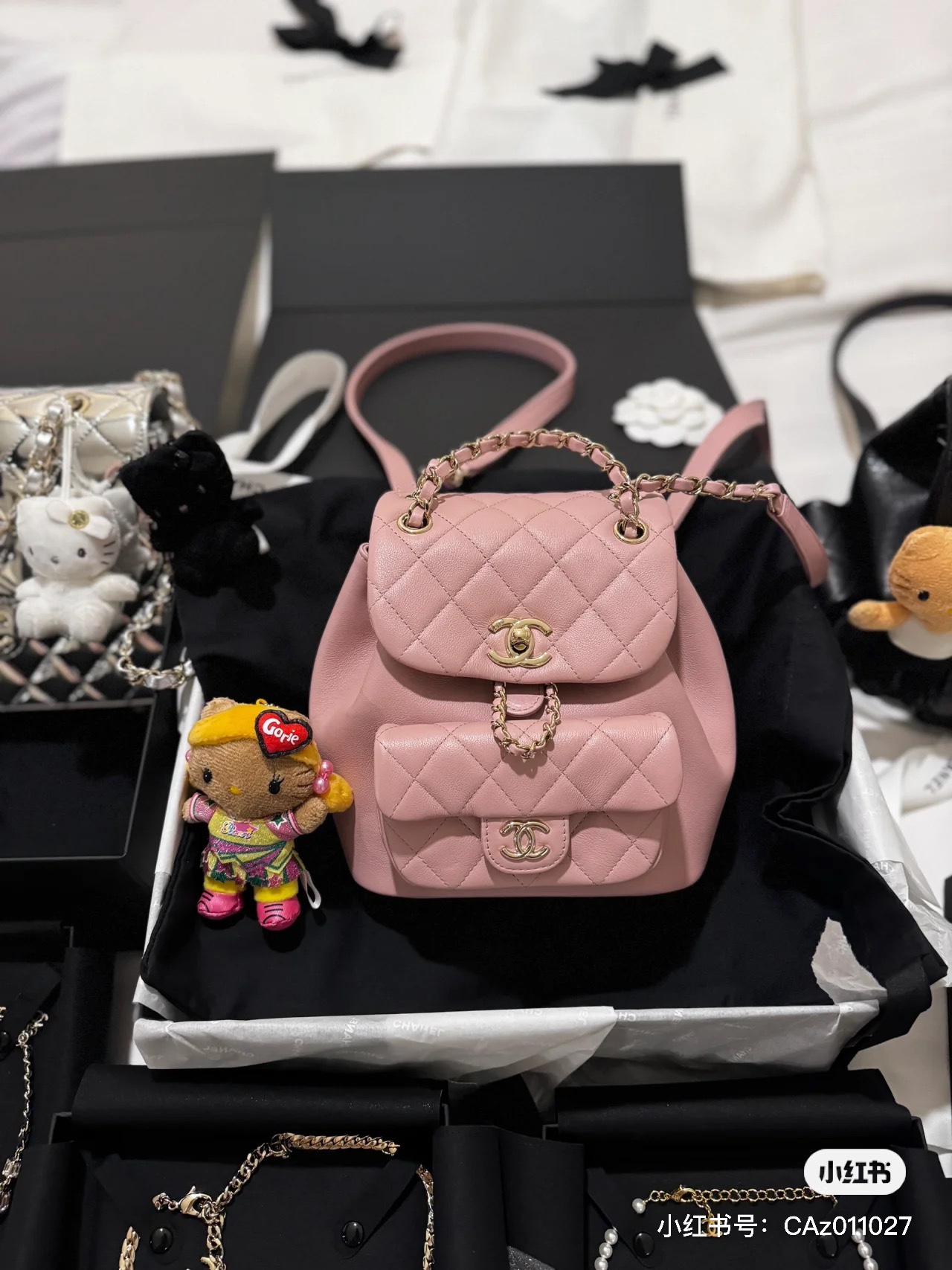 Chanel Duma Bags Backpack Pink Cowhide Sheepskin Summer Collection