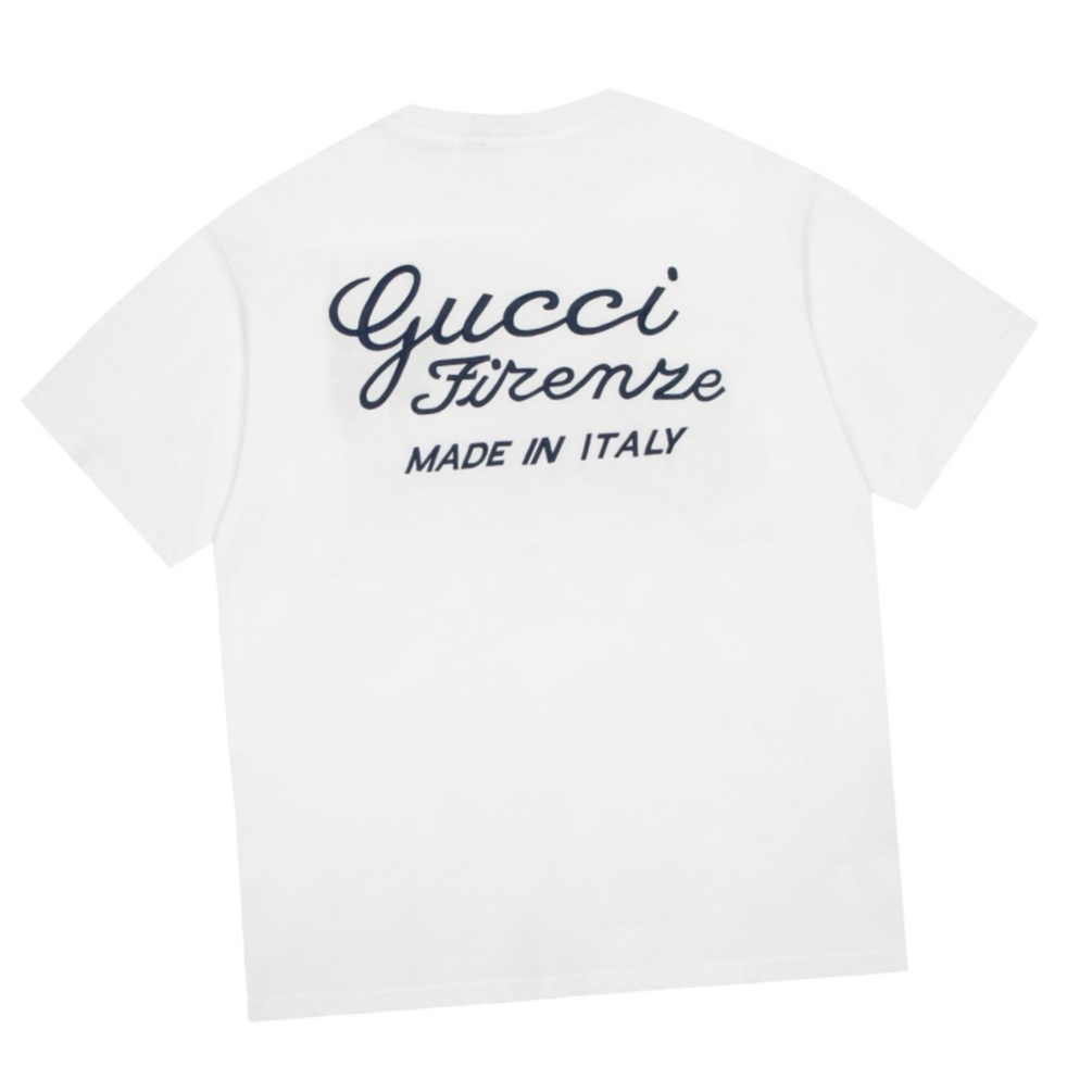 古驰/Gucci 夏季，经典字母刺绣圆领短袖T恤