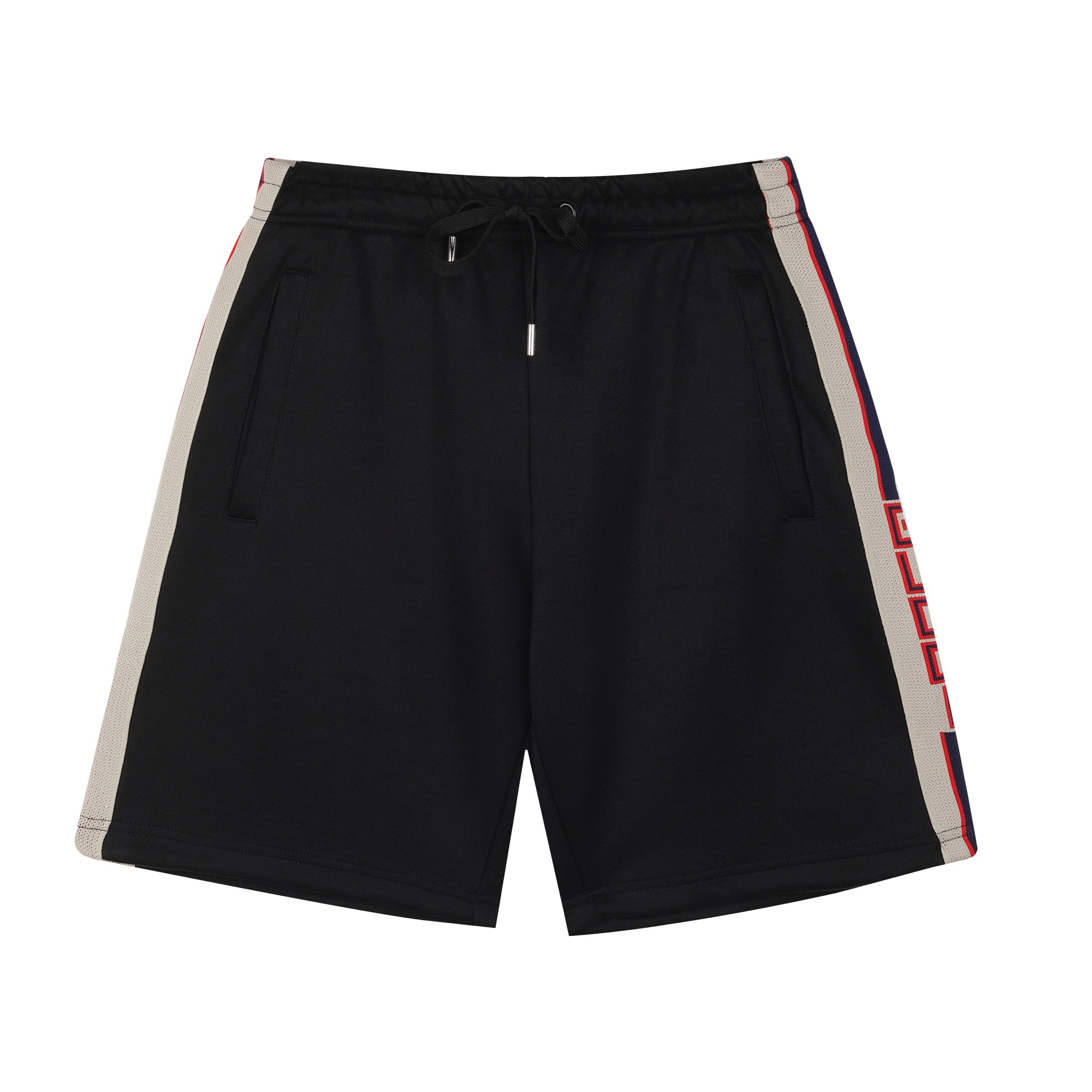 Pantalones cortos GUCC antiguo*2024SS primavera/verano nuevos, con cinta tejida de letras cosida en los laterales, cord…