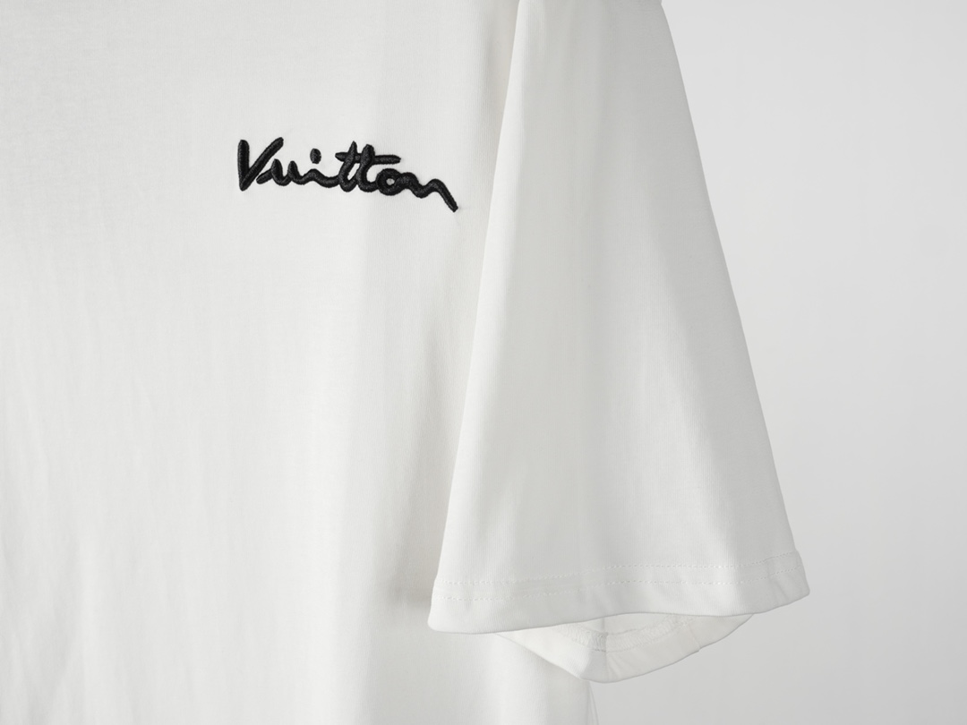 Louis Vuitton LV/路易威登 刺绣logo胶浆印花短袖T恤