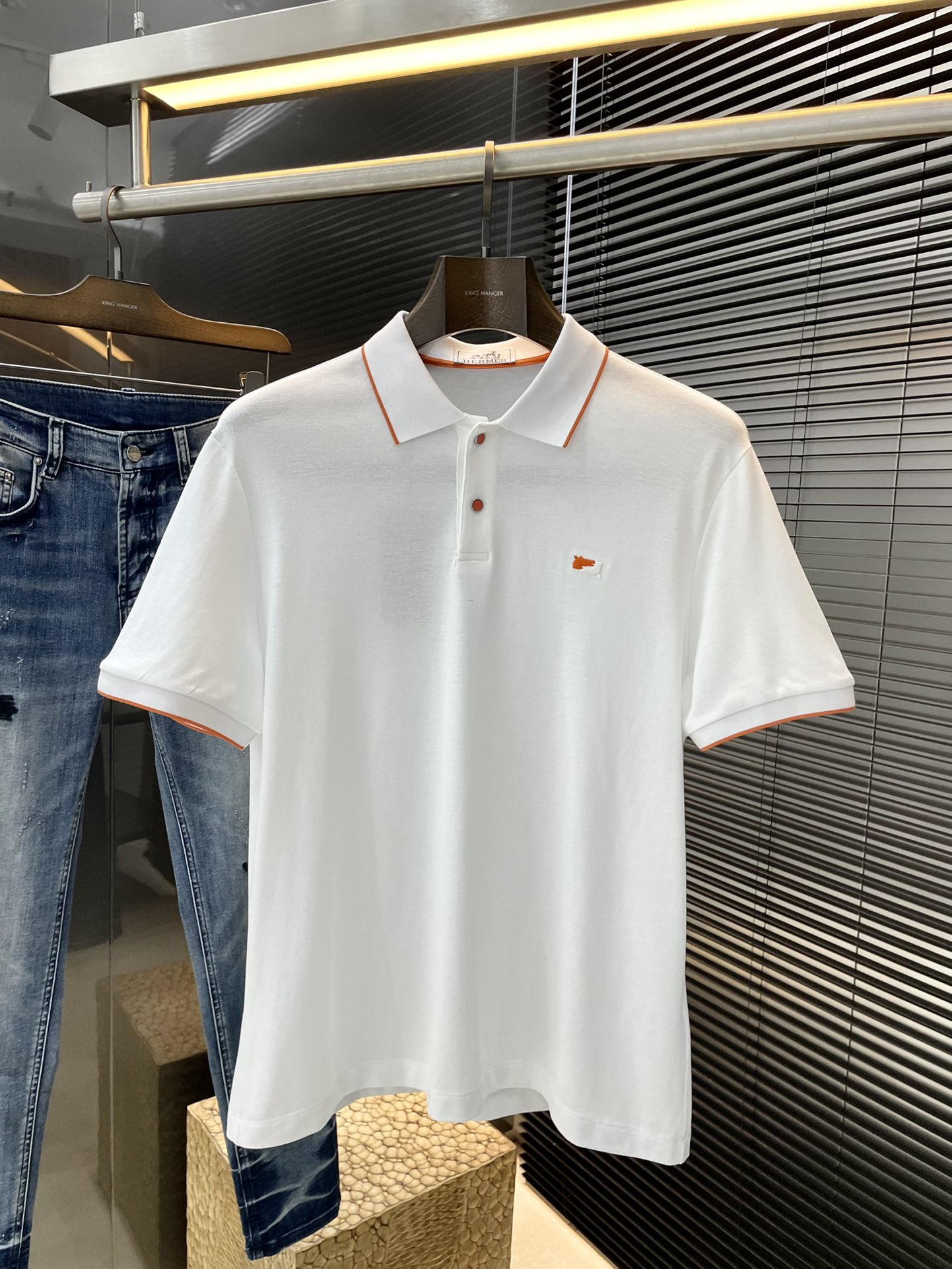 Hermes Clothing Polo T-Shirt AAA Replica Designer
 Splicing Cotton Spring/Summer Collection Fashion Short Sleeve