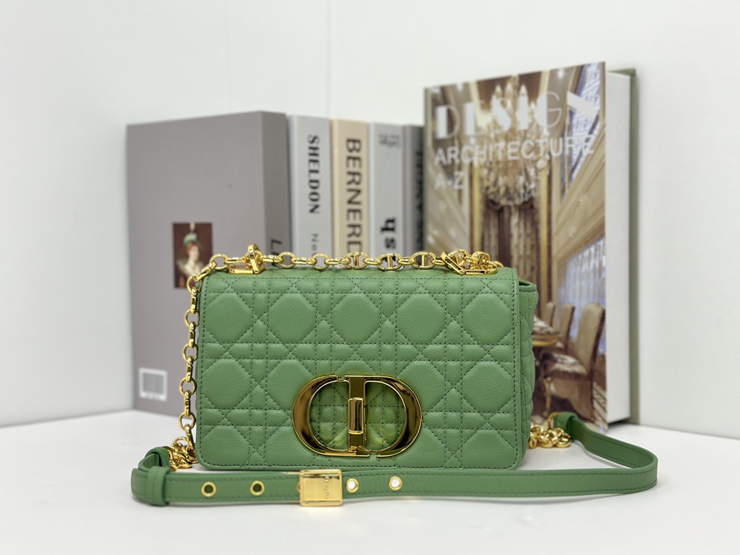 ديور Dior Caro بلا عيوب
 حقيبة حقيبة يد مصمم نسخة طبق الأصل
 غرين جلد البقر