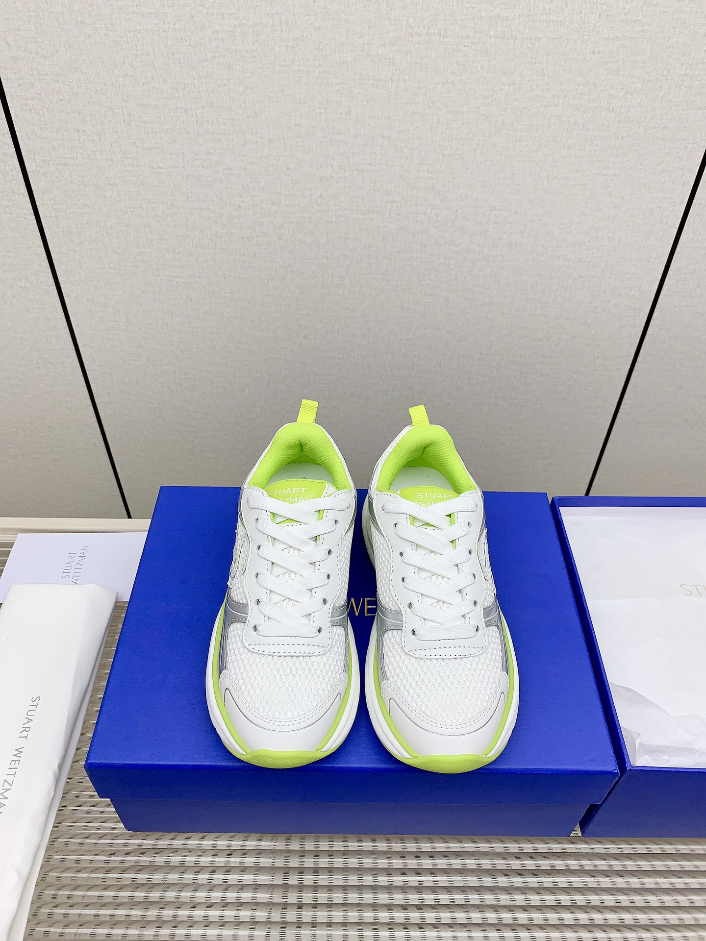 Stuart Weitzman Steinman SW Trainer Sneakers: Fashion meets functionality with comfort and style.