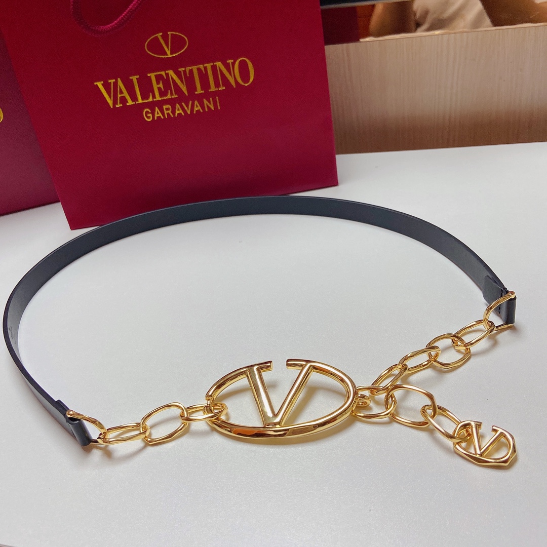 华伦天奴🆕🆕经典V字纯铜五金腰链，奢华高贵气质