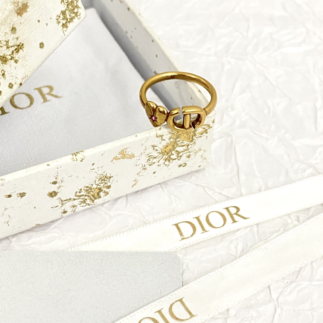 ¿Está bien comprar?
 Dior Joyas Anillo Rosa Trabajo abierto Vintage