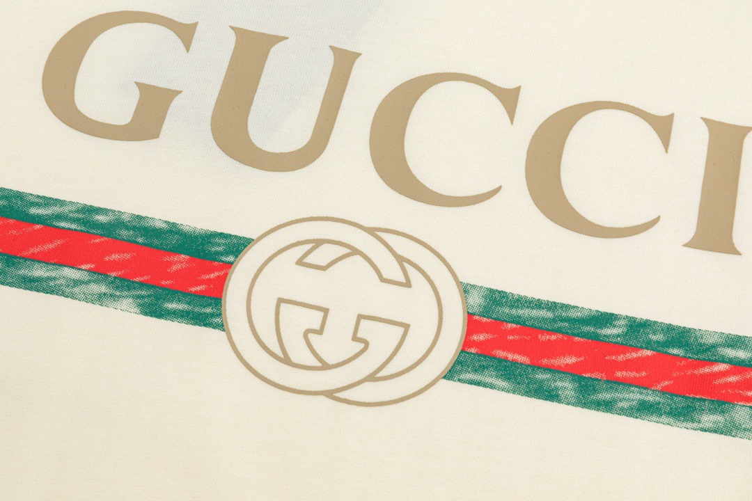 古驰/Gucci 经典双环腰带印花圆领短袖T恤