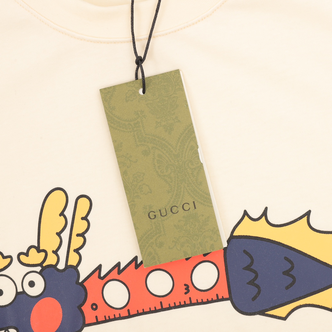 GUCCI/古驰 龙年系列印花圆领短袖