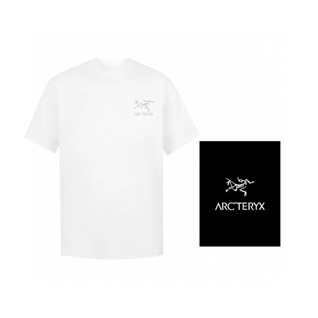 Arc’teryx Clothing T-Shirt Black White Printing Unisex Summer Collection Short Sleeve