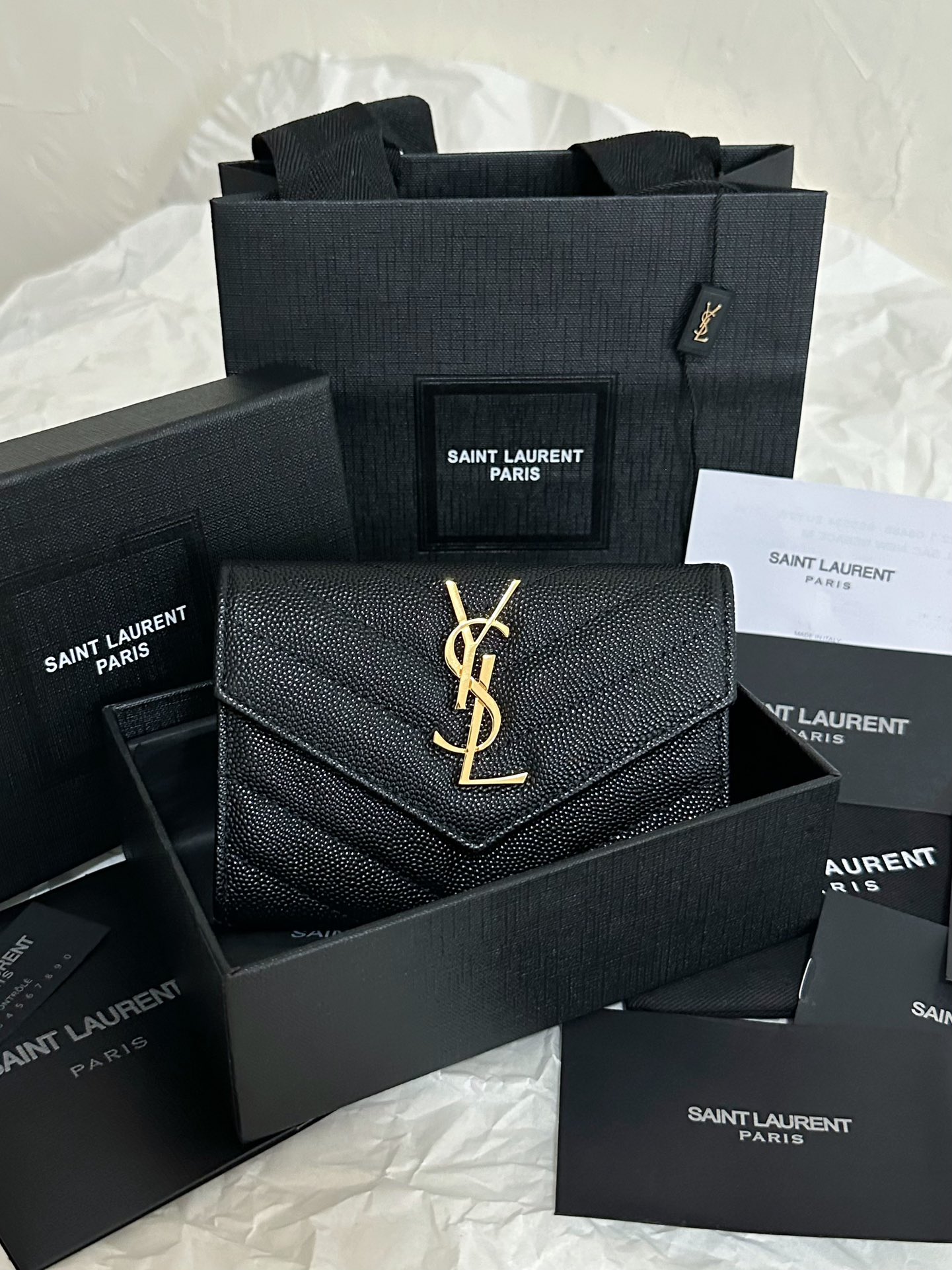 Sales King 🔥return Again❗️yS1 Flip Envelope Wallet  / Card Sac  / Coin Wallet Pattern Lychee Black Gold📀 Modèle classique Inutile de dire que Kaka développe ce sac de cartes pendant un certain temps et n’a vraiment pas peur de l’acheter pour dix ou huit années.