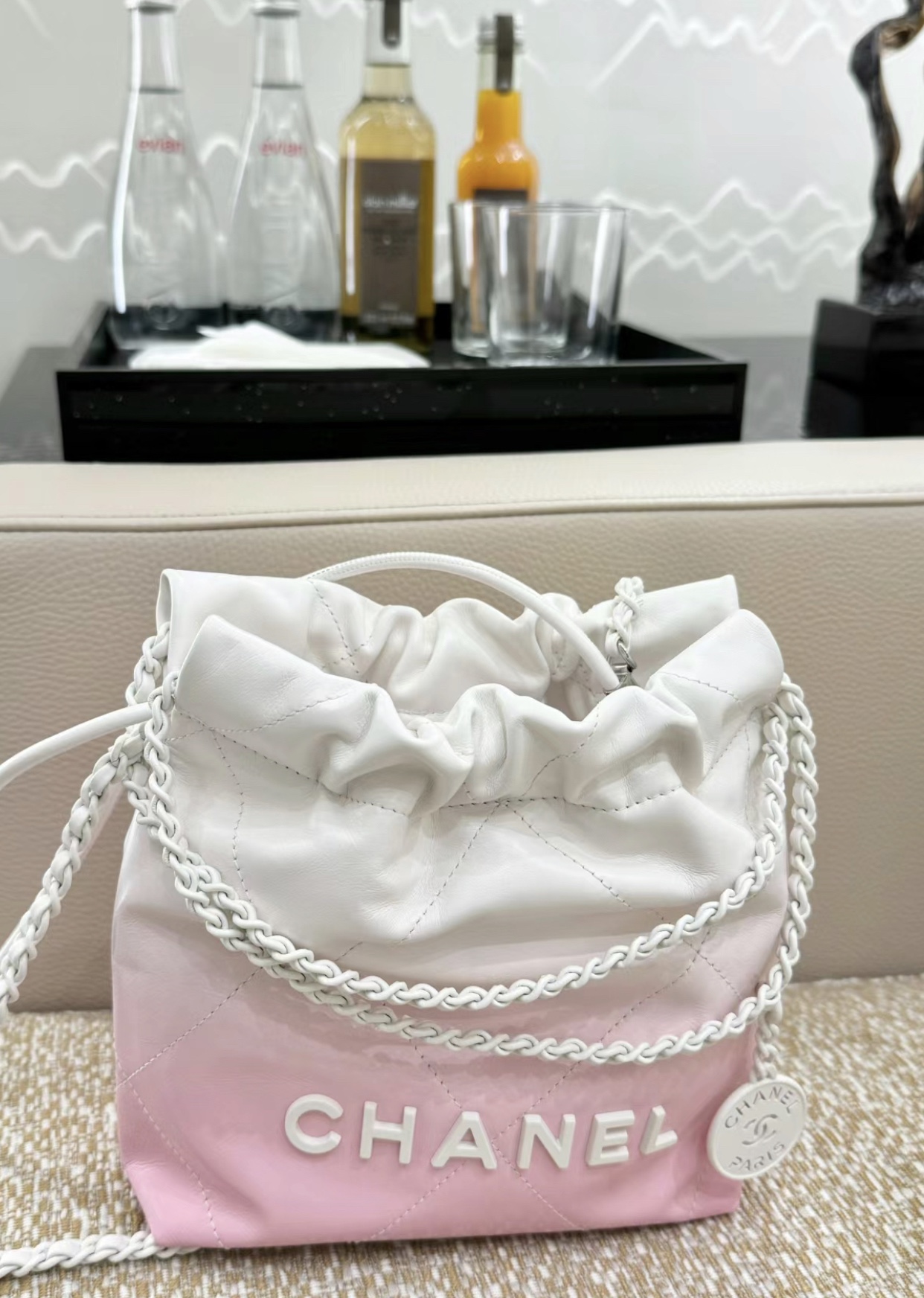 . Primer lote en stock, ¡el degradado rosa y blanco es demasiado hermoso! Incluso el forro es rosa 💗