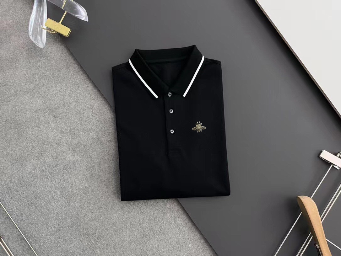 Dior Kleidung Polo T-Shirt Männer Baumwolle Frühling/Sommer Kollektion Fashion Kurzarm