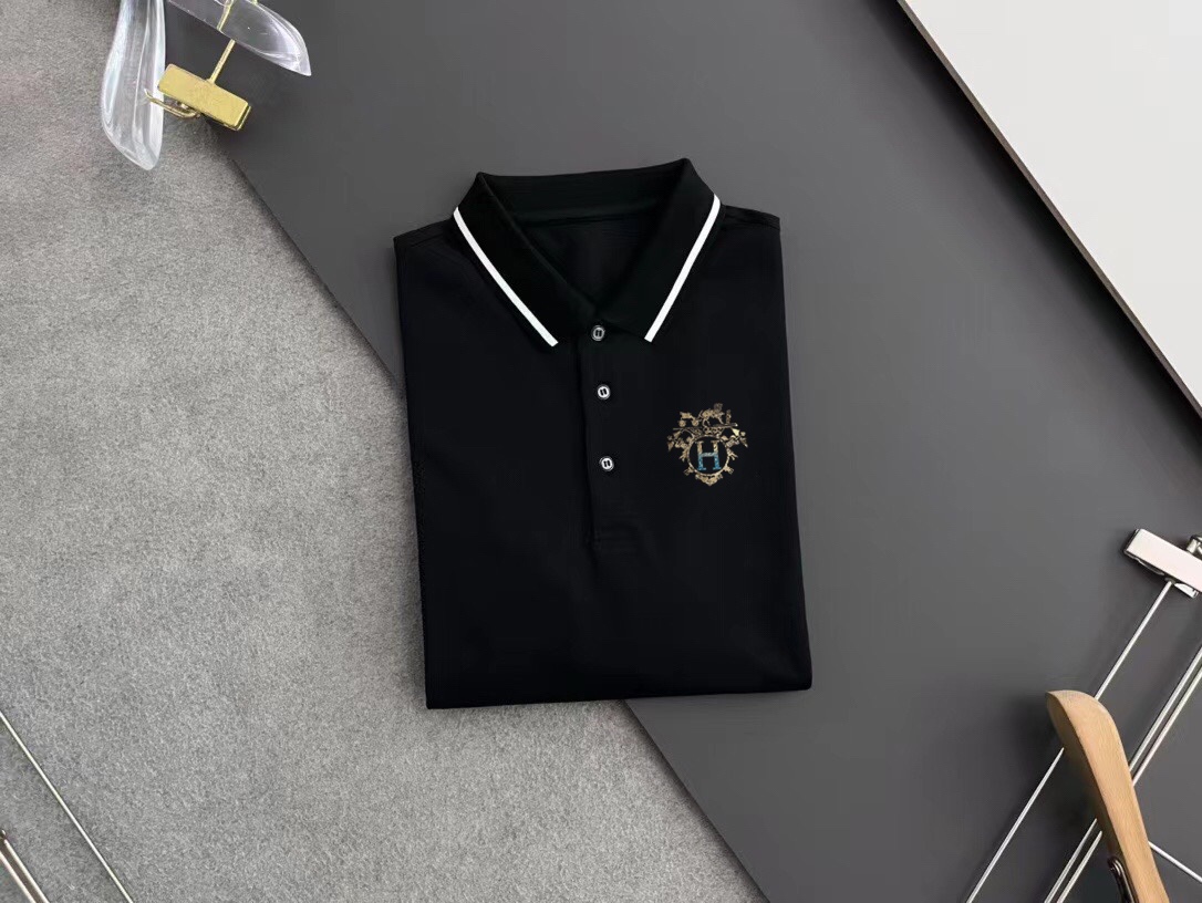 Hermes Kleidung Polo T-Shirt Männer Baumwolle Frühling/Sommer Kollektion Fashion Kurzarm