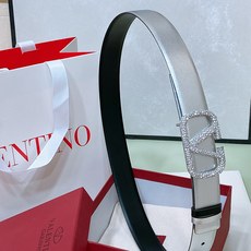 (顶级质量) VALENTINO GARAVANI VLOGO SIGNATURE 可双面佩戴水钻 亮面小牛皮腰带 -V (顶级质量) VALENTINO GARAVANI VLOGO SIGNATURE 可双面佩戴水钻 亮面小牛皮腰带 -V