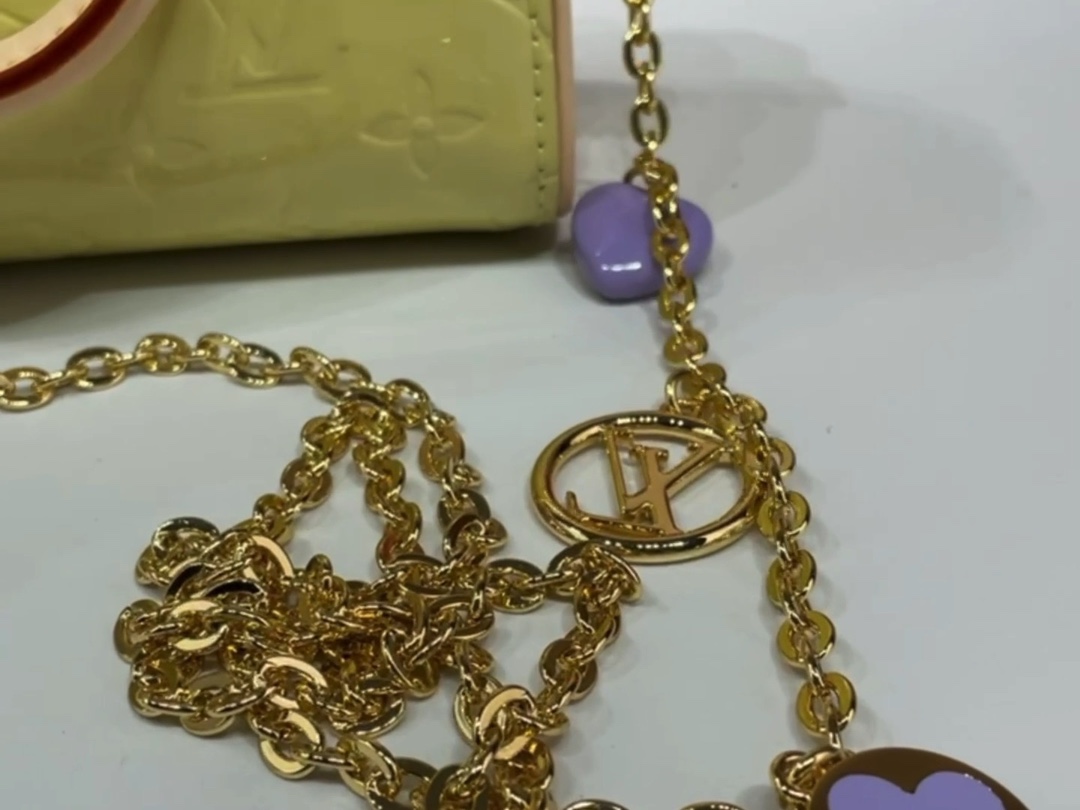 Louis Vuitton Lv [Nano Speedy handbag] m83273 83000 yellow (patent cowhide) so beautiful