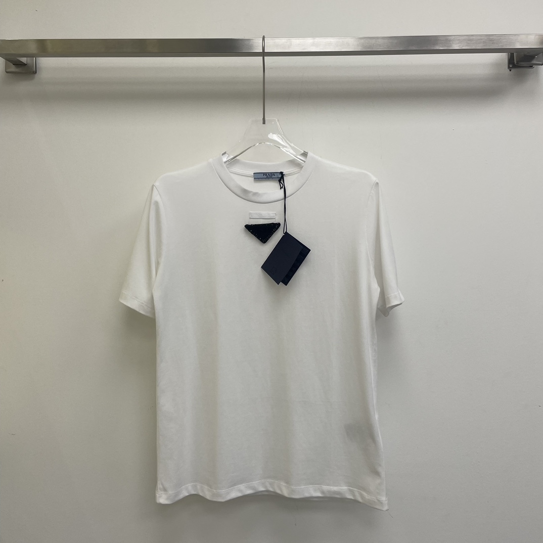 Prada Clothing T-Shirt White Cotton