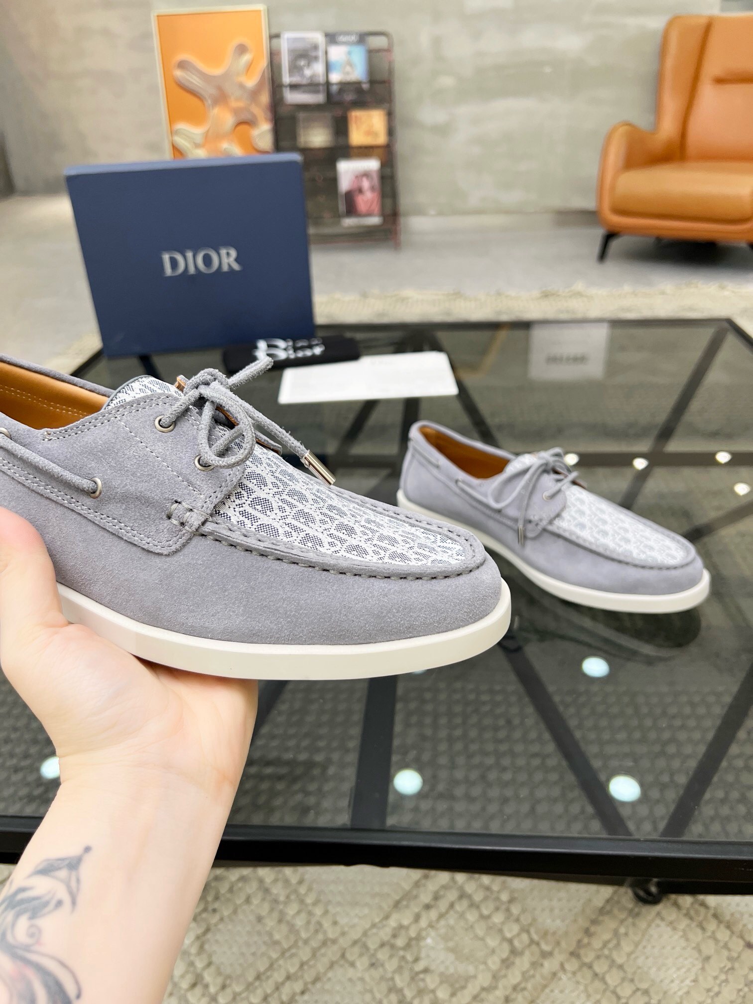 Dior Haute Couture Classic Luxury Leather Shoe Loafer Shoes Ref 6