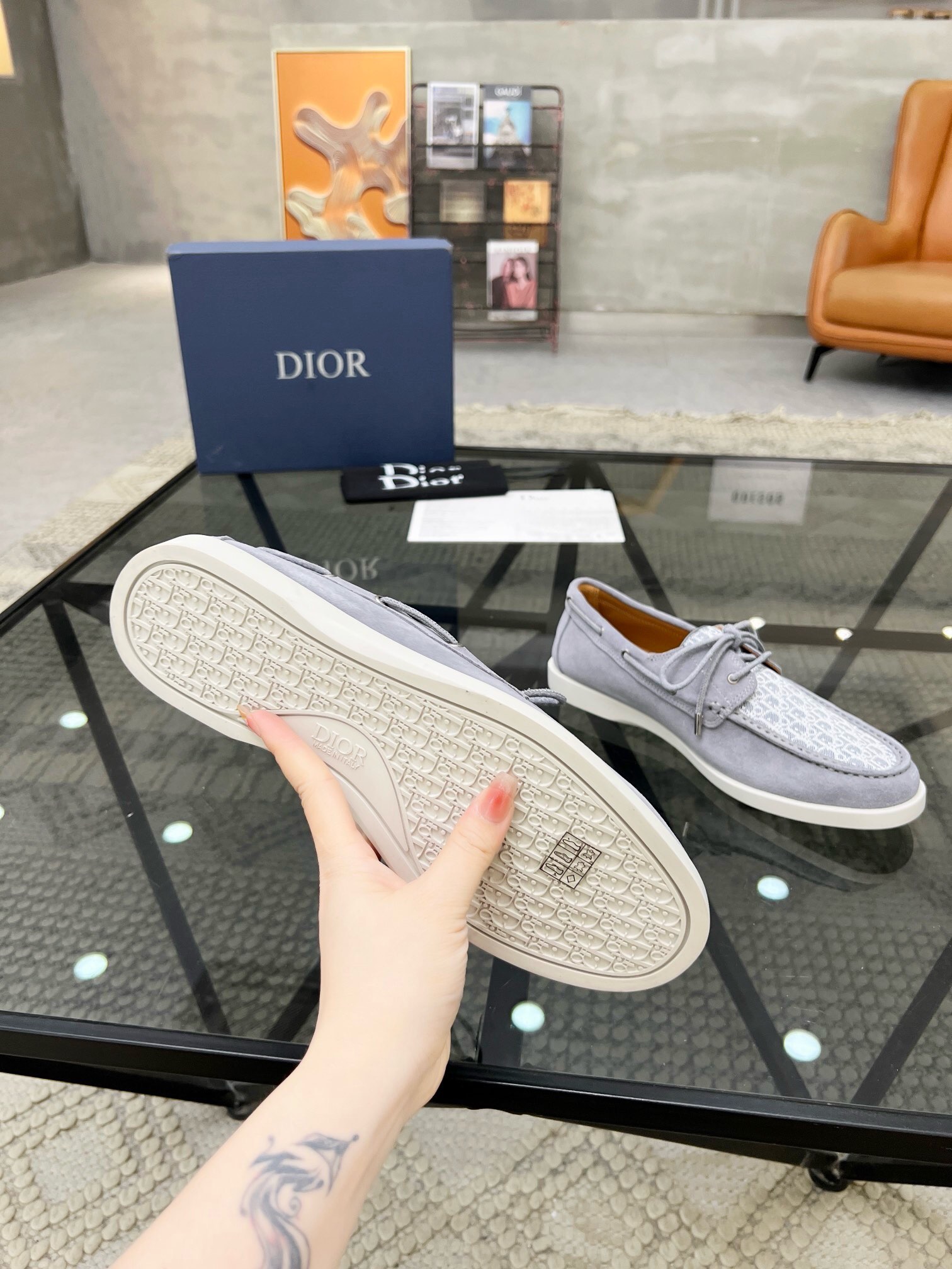 Dior Haute Couture Classic Luxury Leather Shoe Loafer Shoes Ref 9