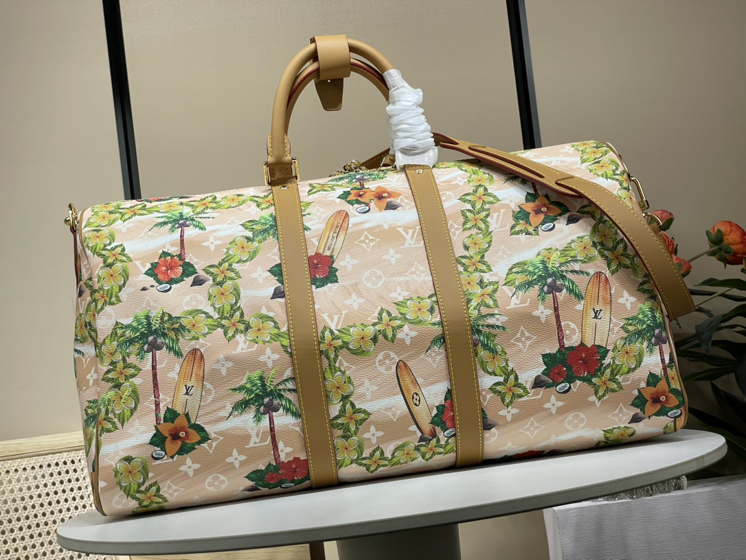 Louis Vuitton Rare version counter inspection [KEEPALL BANDOULIERE 50 travel bag] m25002 surfing (silk screen)