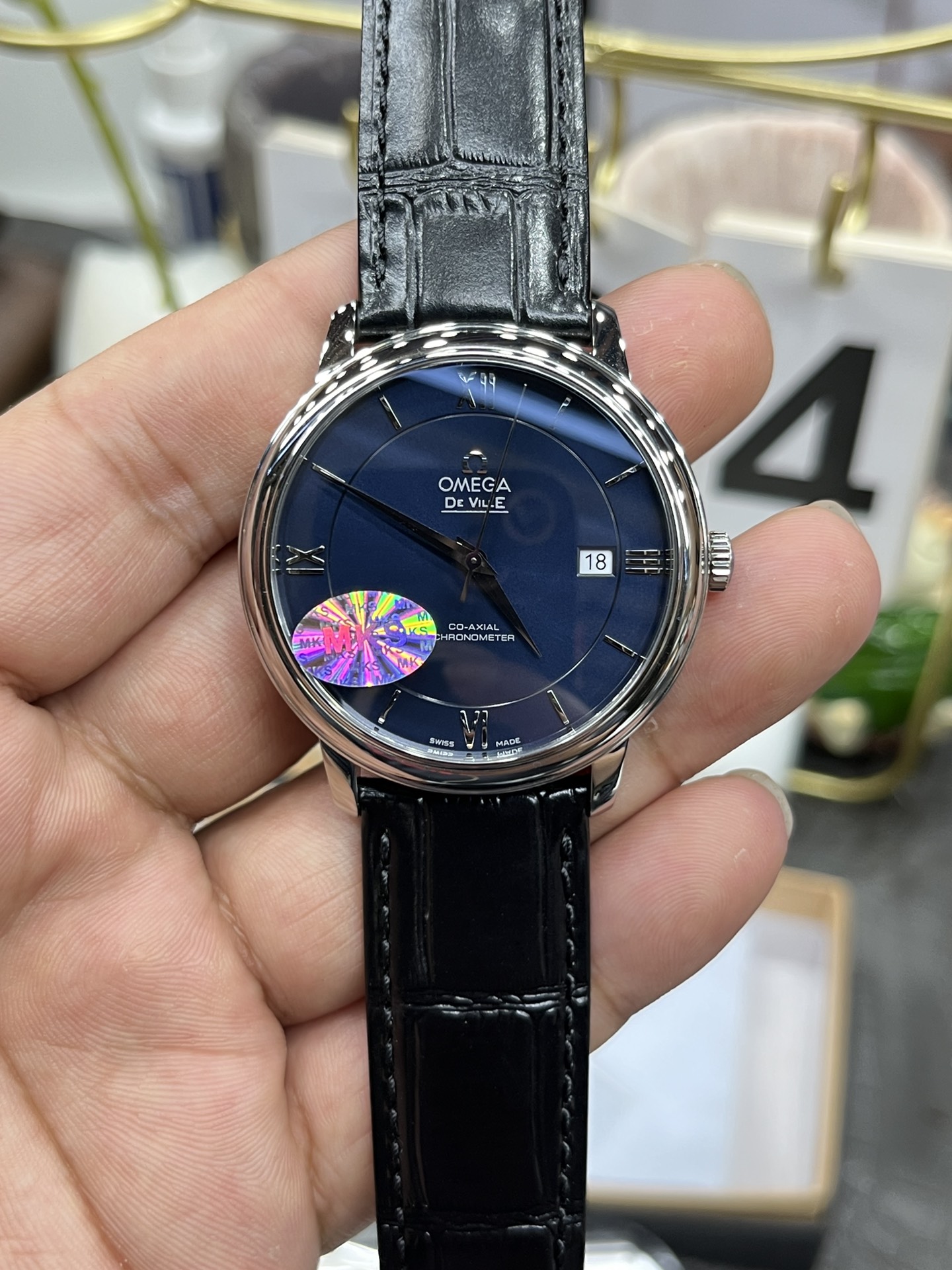 오메가 드빌 39.5mm 남성 자동 기계식 MKS공장 시계 레플리카 44618