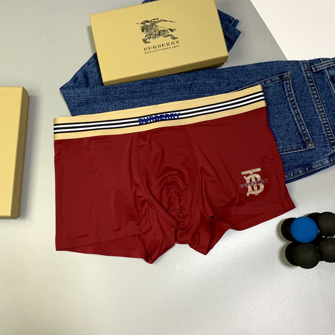 🔥🔥🔥巴宝莉B家原单品质！ 新品时尚男士冰丝面料内裤！外贸国外订单，高品质，无痕切割工艺 科学配比 冰冰