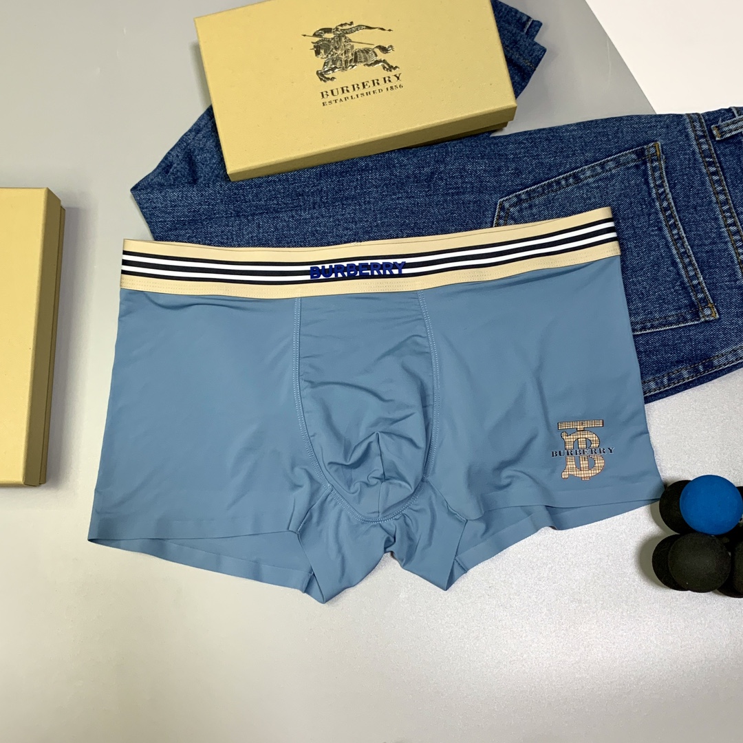 🔥🔥🔥巴宝莉B家原单品质！ 新品时尚男士冰丝面料内裤！外贸国外订单，高品质，无痕切割工艺 科学配比 冰冰