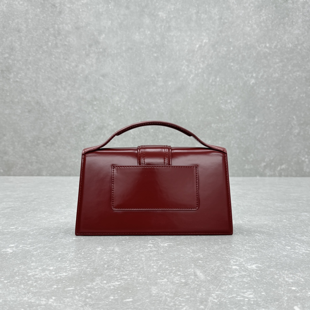 Jacquemus {Large open edge beaded burgundy/gold hardware} is out