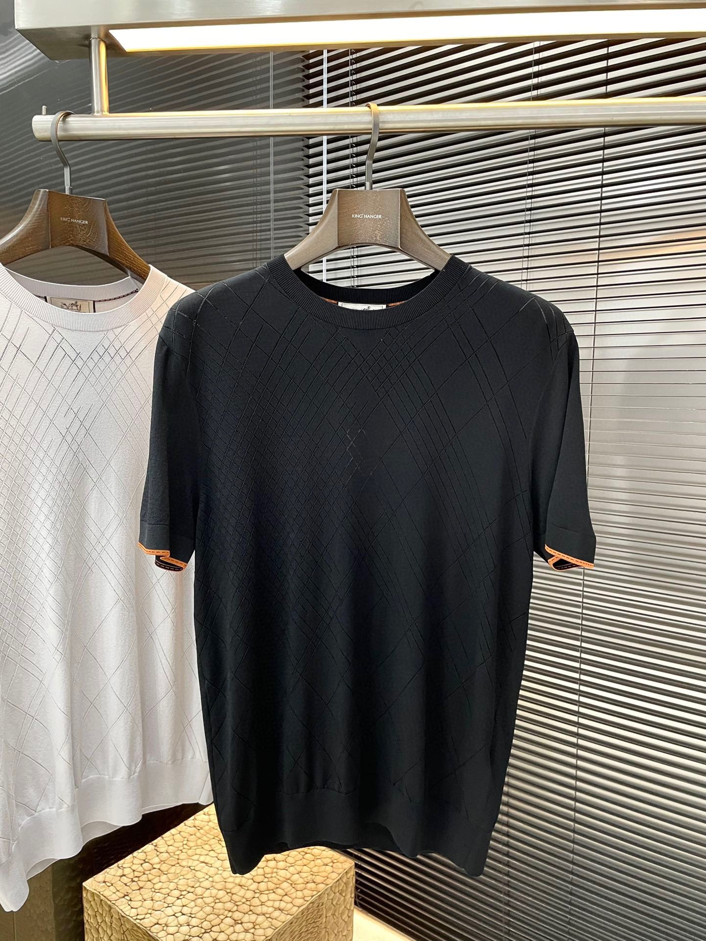 Hermes Clothing T-Shirt Men Spring/Summer Collection Fashion Short Sleeve
