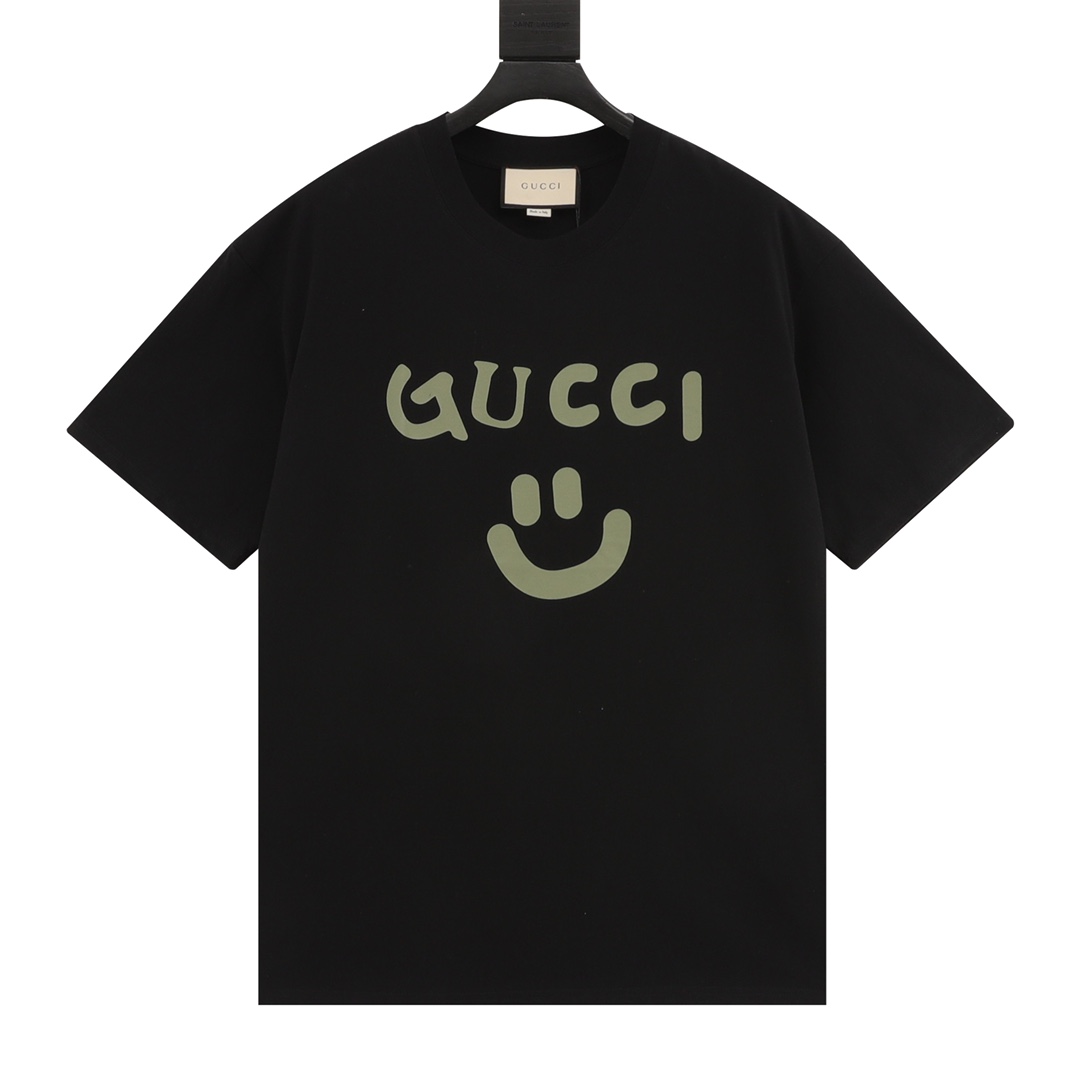 Gucci Odzież T-Shirt Wysoka jakość
 Drukowanie Unisex Bawełna Dzianiny Krótki rękaw