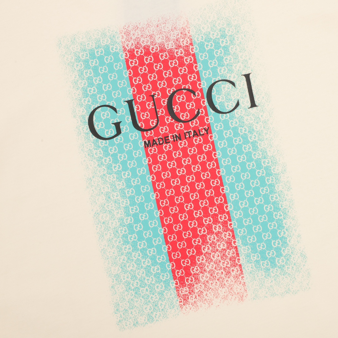 GUCCI/古驰 简约字母印花重磅棉质短袖T恤