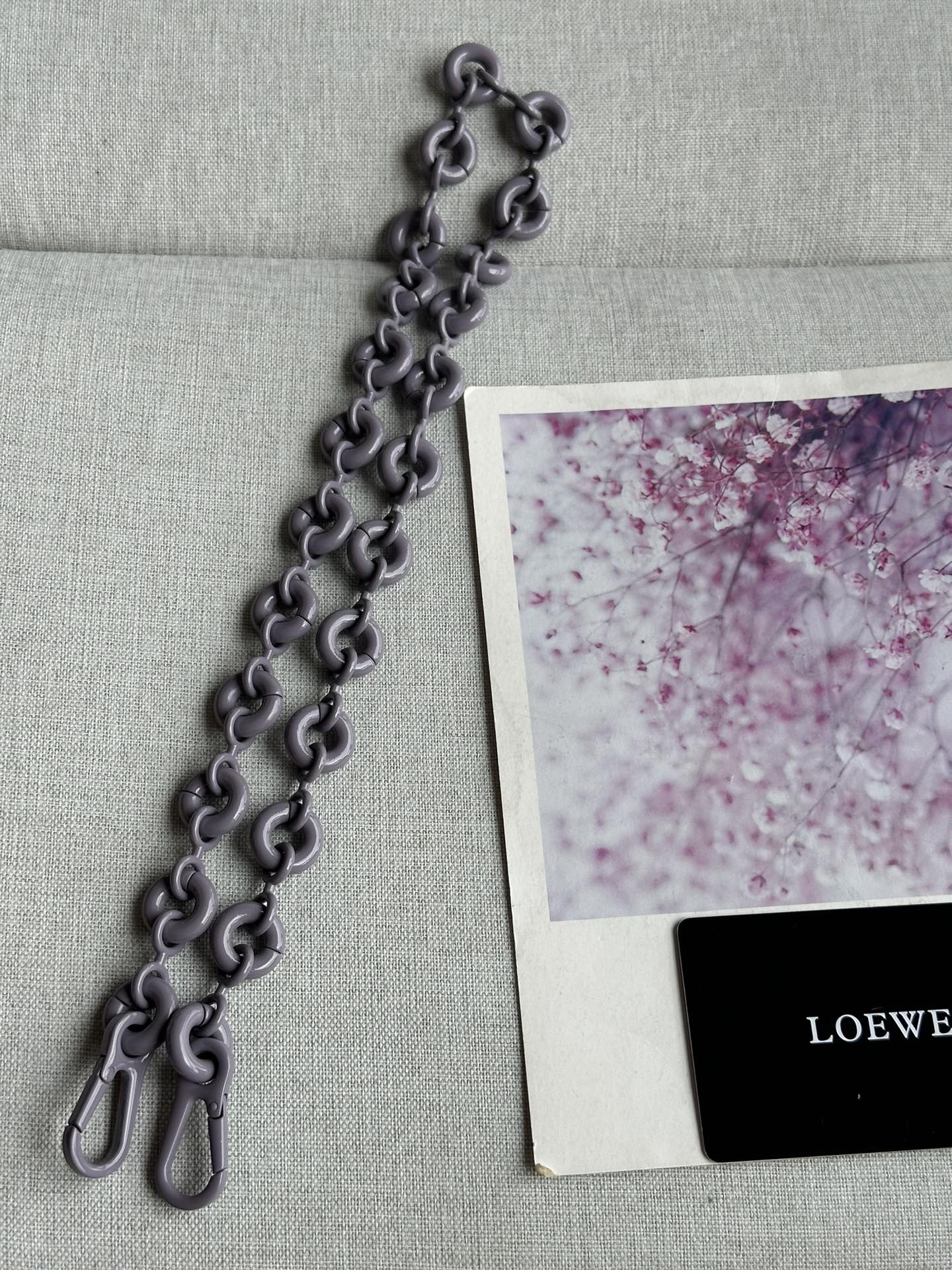 NO:179434,Purple donut. All-match metal chain. Length 68 cm, super-grade Loewe19860909紫色甜甜圈.百搭金屬鏈條.長度68厘米,特级罗意威,loewe,Bag