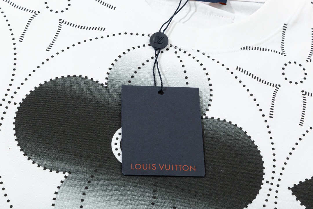 路易威登/Louis Vuitton 夏季 泼墨四叶草圆领短袖T恤