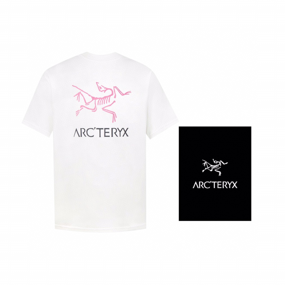 ARC'TERYX 始祖鸟 24ss短袖T恤 粉色标志性小鸟LOGO 印花