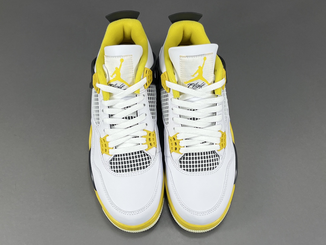 OG纯原出品-JordanAirJordan4VividSulfurAJ4黑白黄AQ9129-101AJ