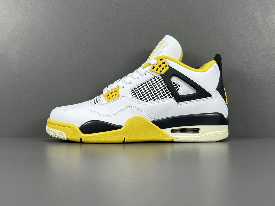 OG纯原出品-JordanAirJordan4VividSulfurAJ4黑白黄AQ9129-101AJ