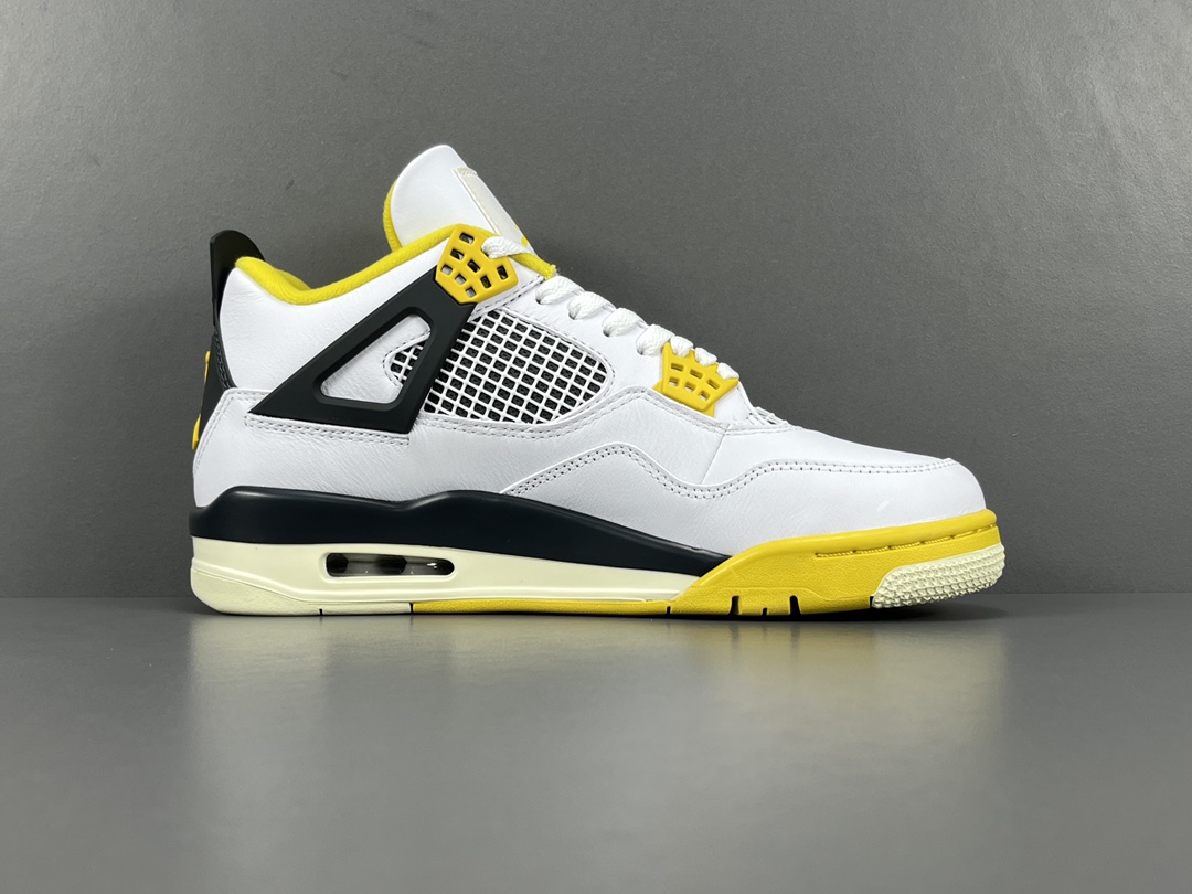 OG纯原出品-JordanAirJordan4VividSulfurAJ4黑白黄AQ9129-101AJ